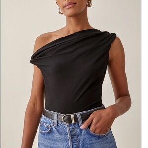 Reformation Cello Knit Top Black - Size L